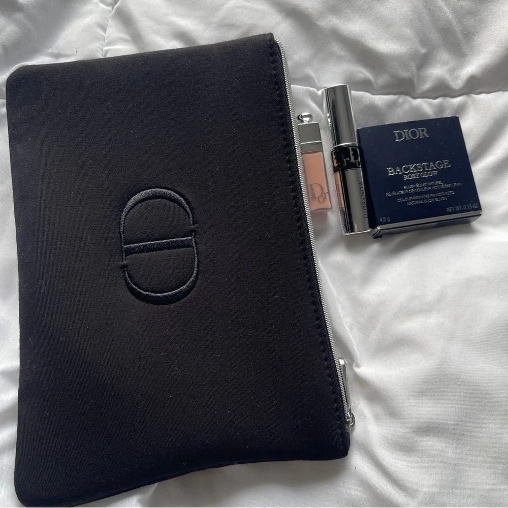 Dior Black Zip Pouch